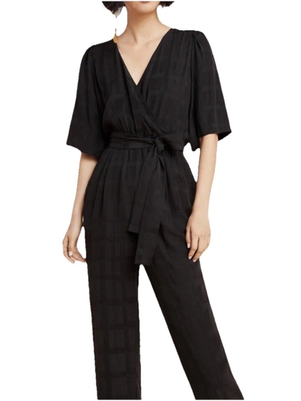 Anthropologie Dolan Left Coast Maia Belted Jumpsuit Womens M Wedding Guest Chic